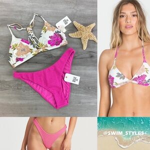 ☀️BILLABONG☀️ WHAT I LUV TRI SUMMER HIGH HIKE BIKINI SET